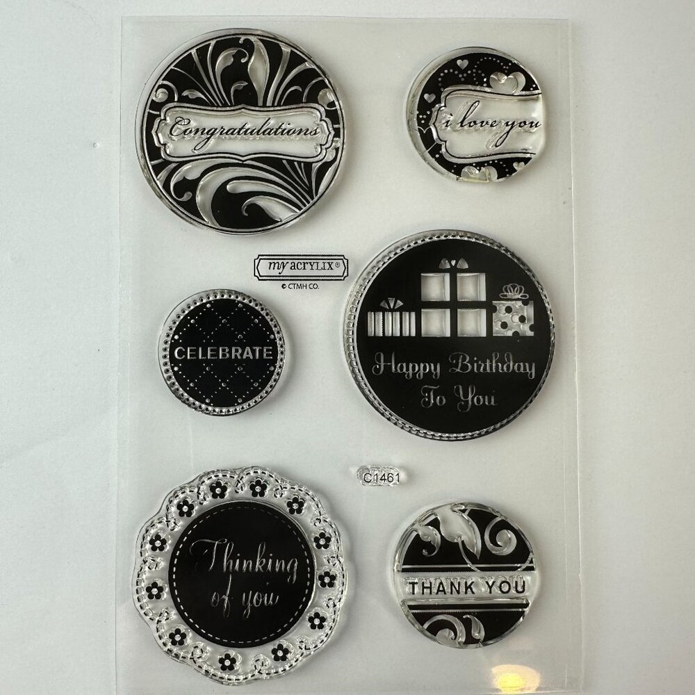 My Acrylix C1461 Salutation Seals Decorative Stamps CTMH